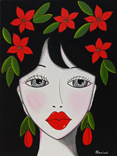 Carica l'immagine nel visualizzatore di Gallery, "Amurusa con fiori rossi"